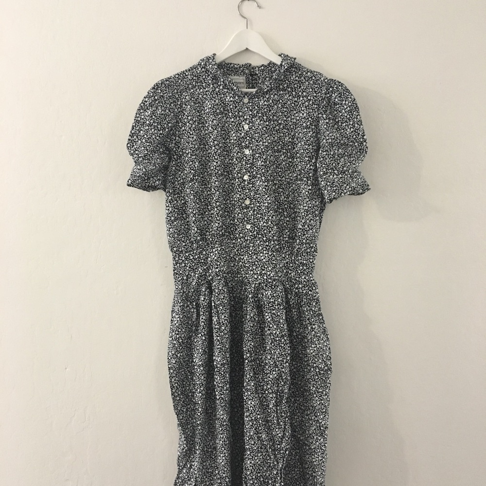 Vintage Button back midi dress